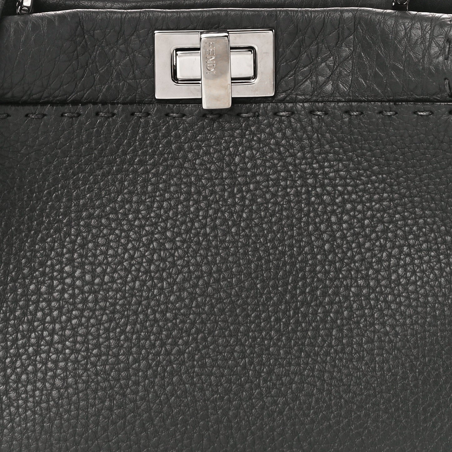 Cuoio Romano Selleria Bi-Color Mini Peekaboo Iconic Satchel Asfalto Latte