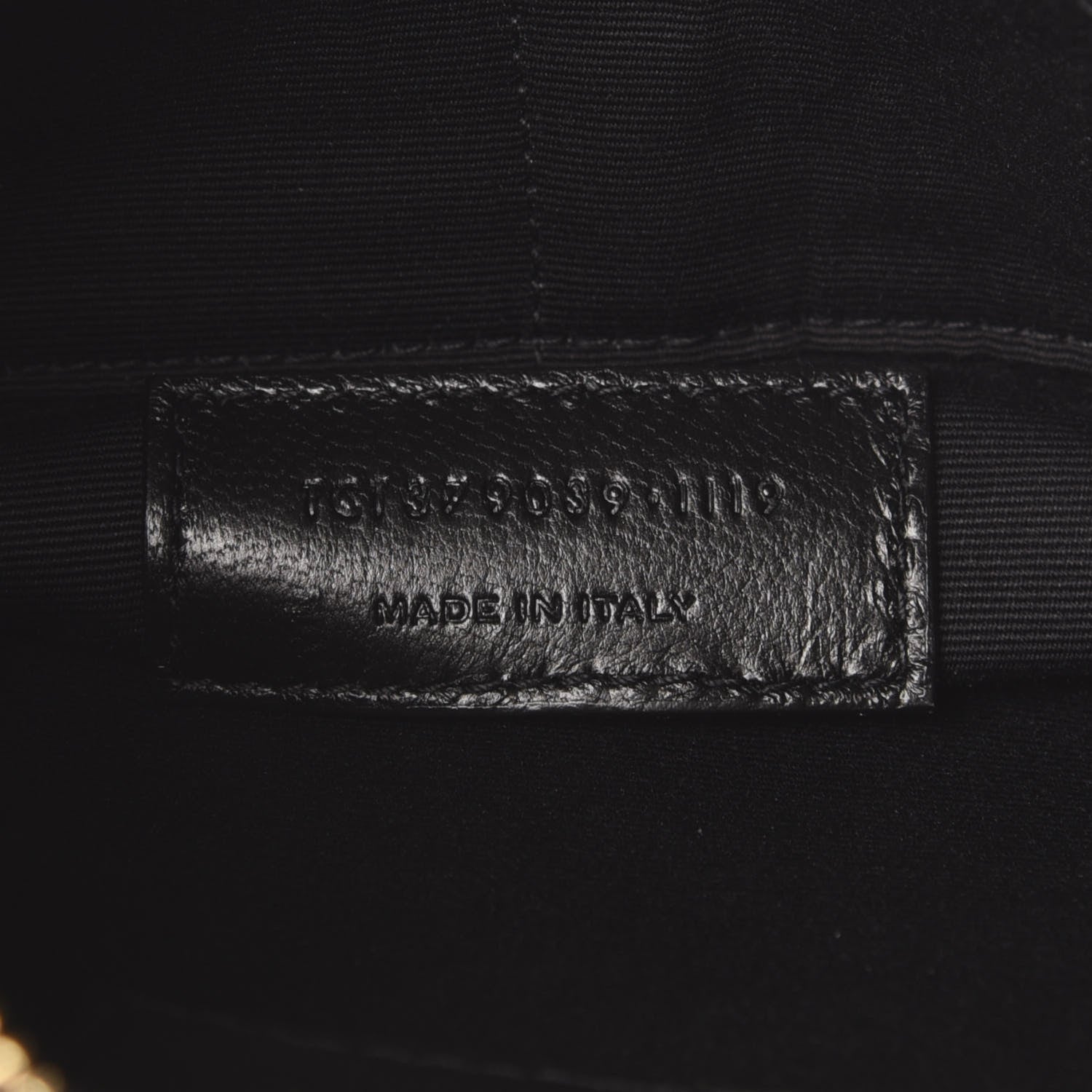 Saint Laurent Calfskin Matelasse Chevron Monogram A5 Wristlet Black 9 of 10