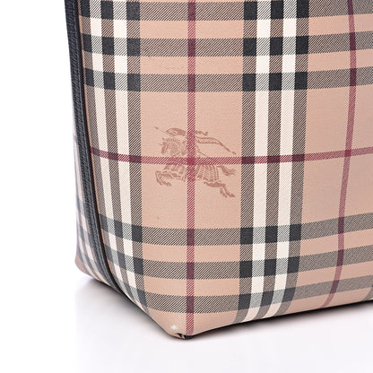 Burberry Grainy Calfskin Haymarket Check Medium Reversible Tote Black 13 of 16