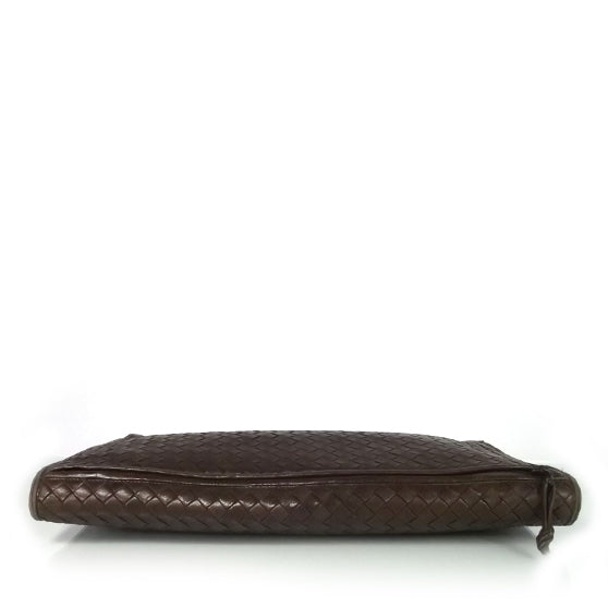 Vintage Woven Leather Portfolio Ebano