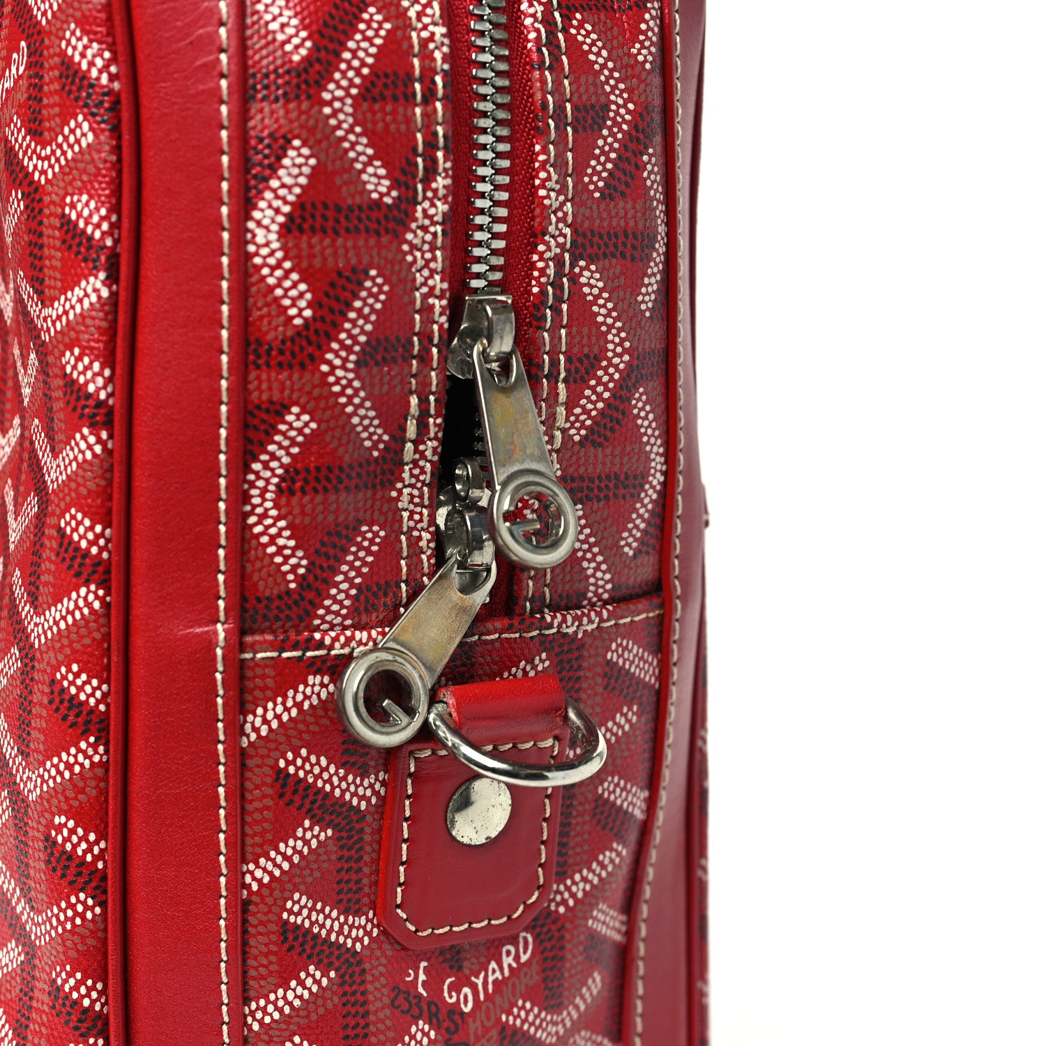 Goyard Goyardine Ambassade MM Briefcase Red 9 of 12