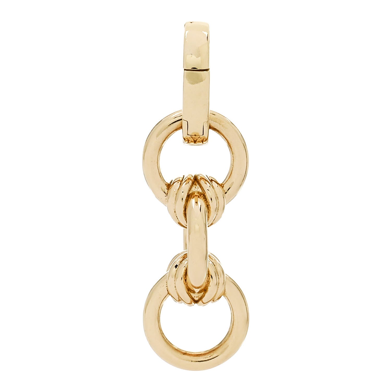 Foundrae 18K Yellow Gold Small Never Ending Knot Extension Oval Push Gate Annex Link 3 of 4