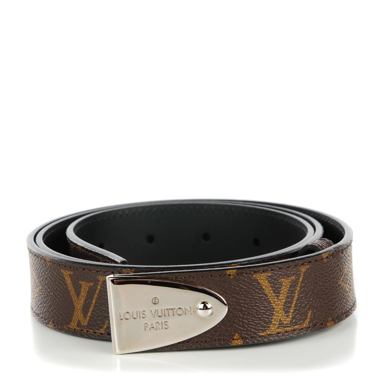 Louis Vuitton Monogram Macassar Hinge Belt 95 38 1 of 8