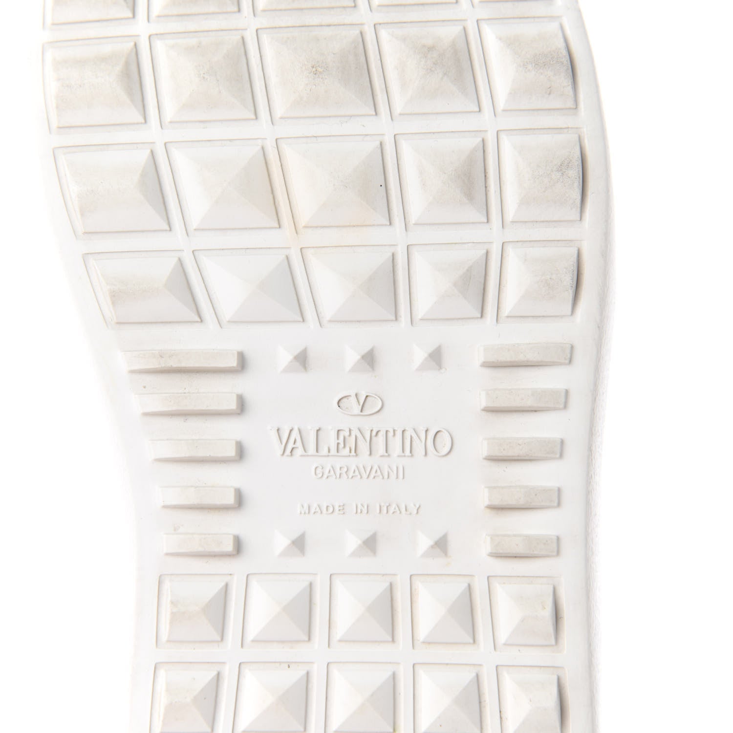 Valentino Garavani Calfskin VLTN Rockstud Open Sneakers 36.5 White 9 of 11