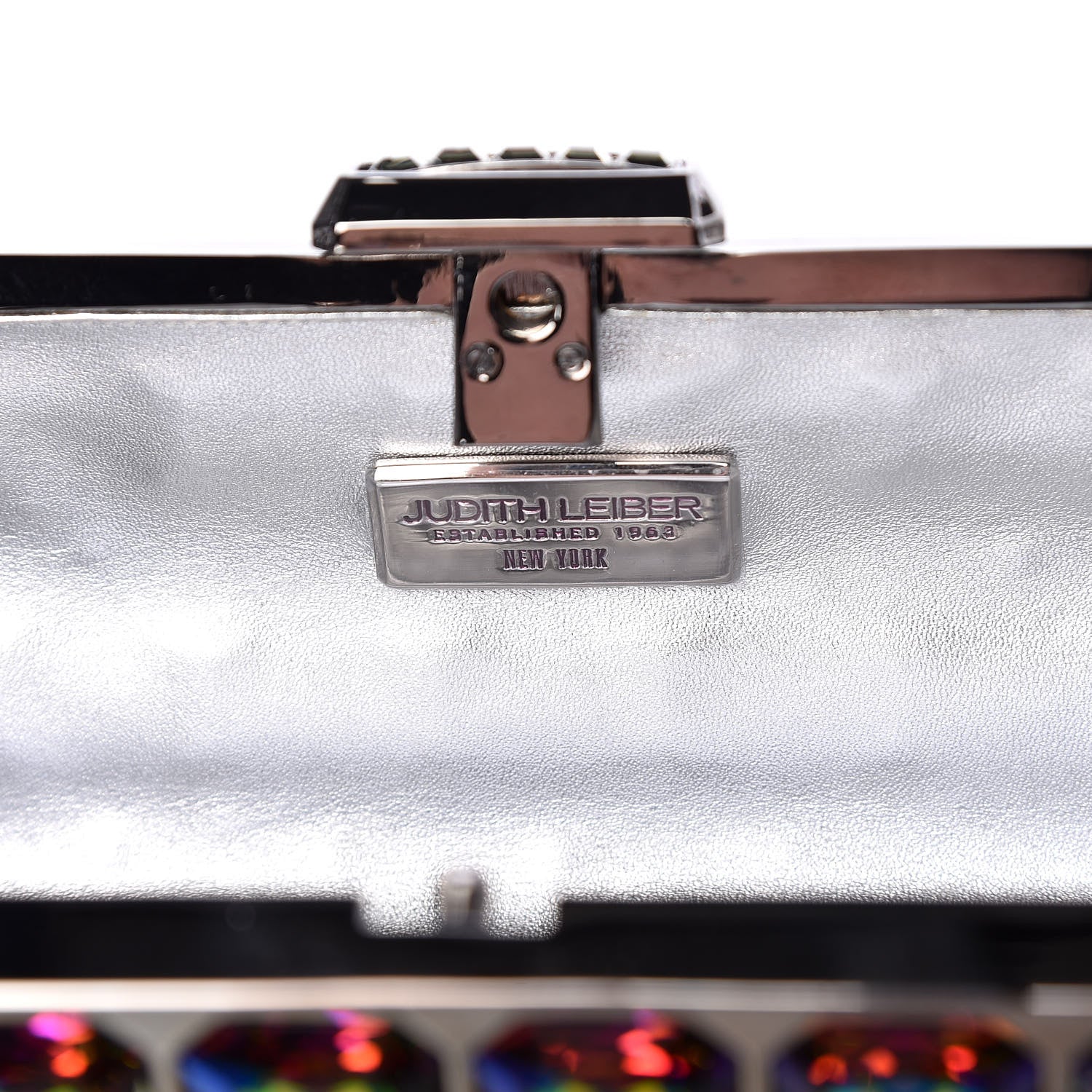 Judith Leiber Crystal Radiant Clutch Oilslick 6 of 10