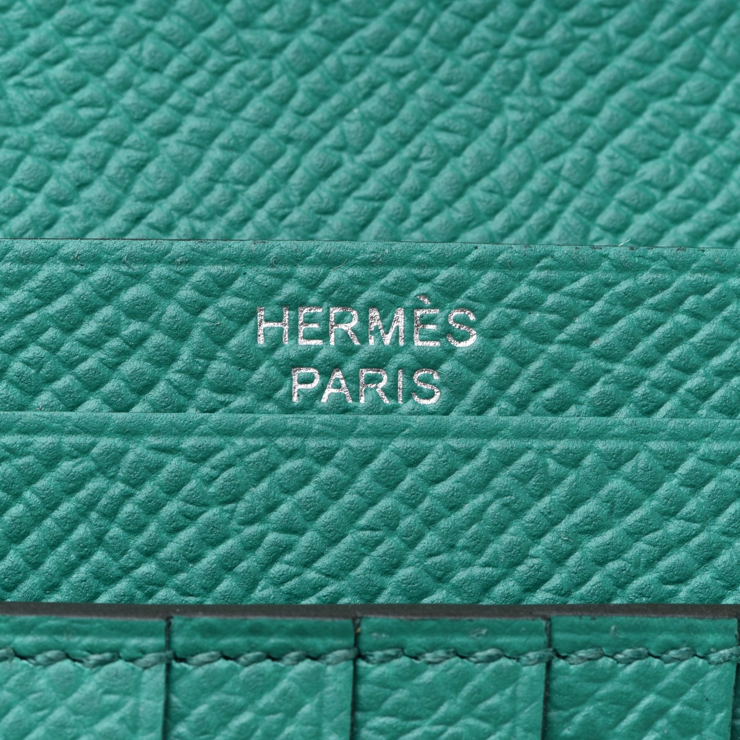 Epsom Shiny Alligator Bearn Touch Compact Wallet Vert Jade