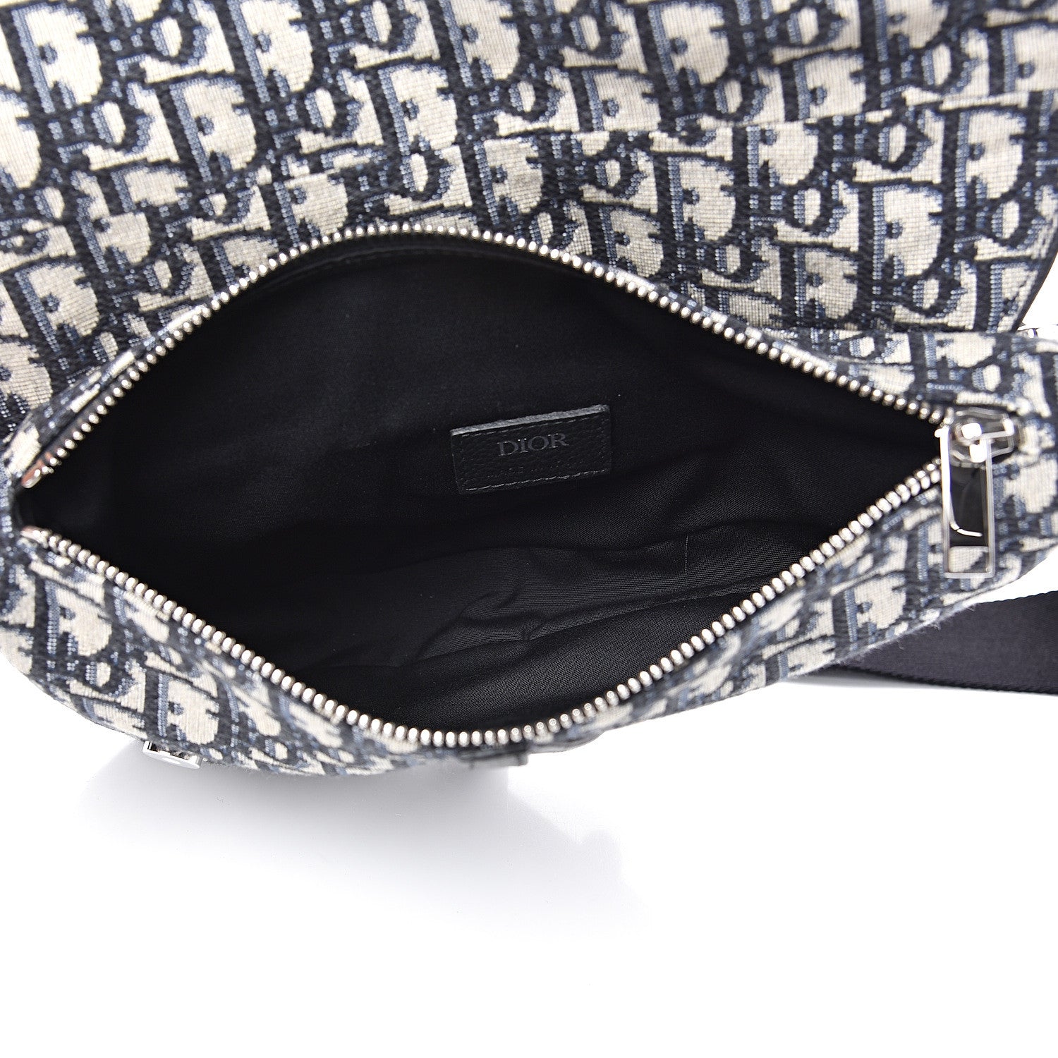 Christian Dior Oblique Mens Saddle Bag Blue 6 of 10