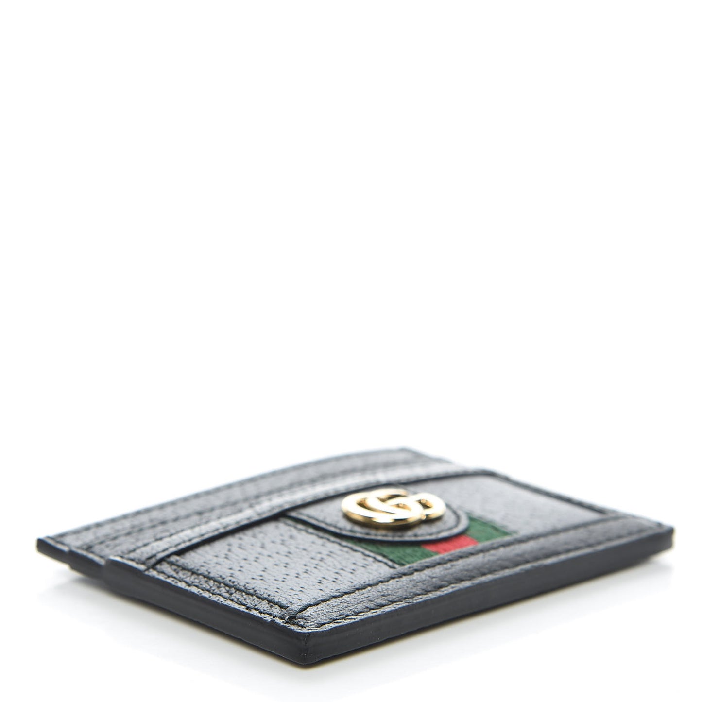 Calfskin Web GG Ophidia Card Holder Black
