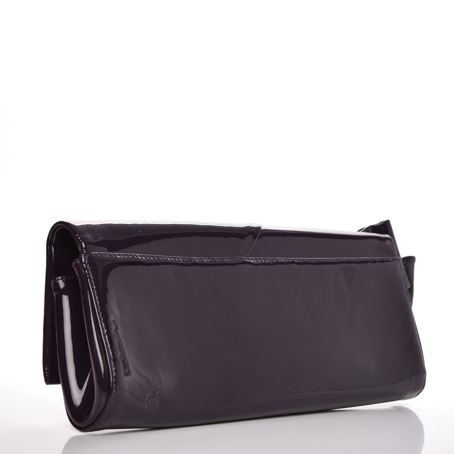 Christian Louboutin Patent Calfskin Aionoeud Bow Clutch Purple 3 of 9
