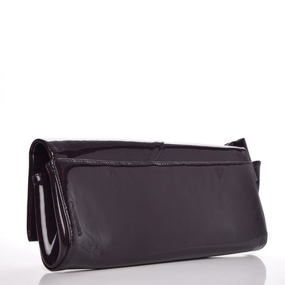 Christian Louboutin Patent Calfskin Aionoeud Bow Clutch Purple 3 of 9