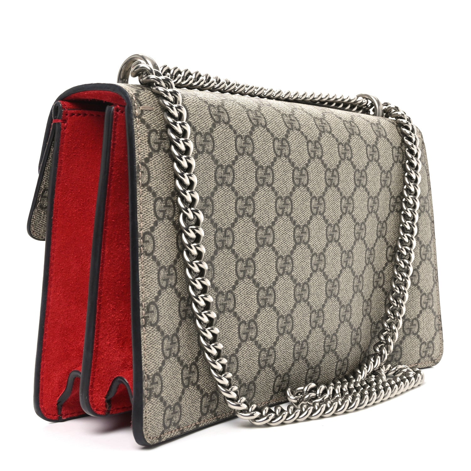 Gucci GG Supreme Monogram Small Dionysus Shoulder Bag Red 3 of 10