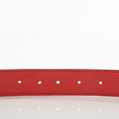 Hermes Epsom Swift 32mm Belt Strap 85 White Vermillion 3 of 5