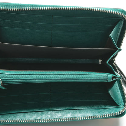Gucci Calfskin Blooms Print Zip Around Wallet Bright Emerald Multicolor 5 of 6