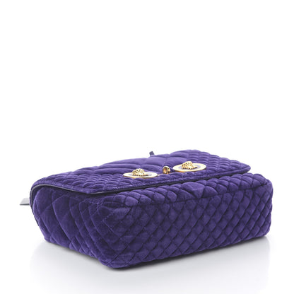 Versace Velvet Quilted Icon Crossbody Bag Purple 3 of 8
