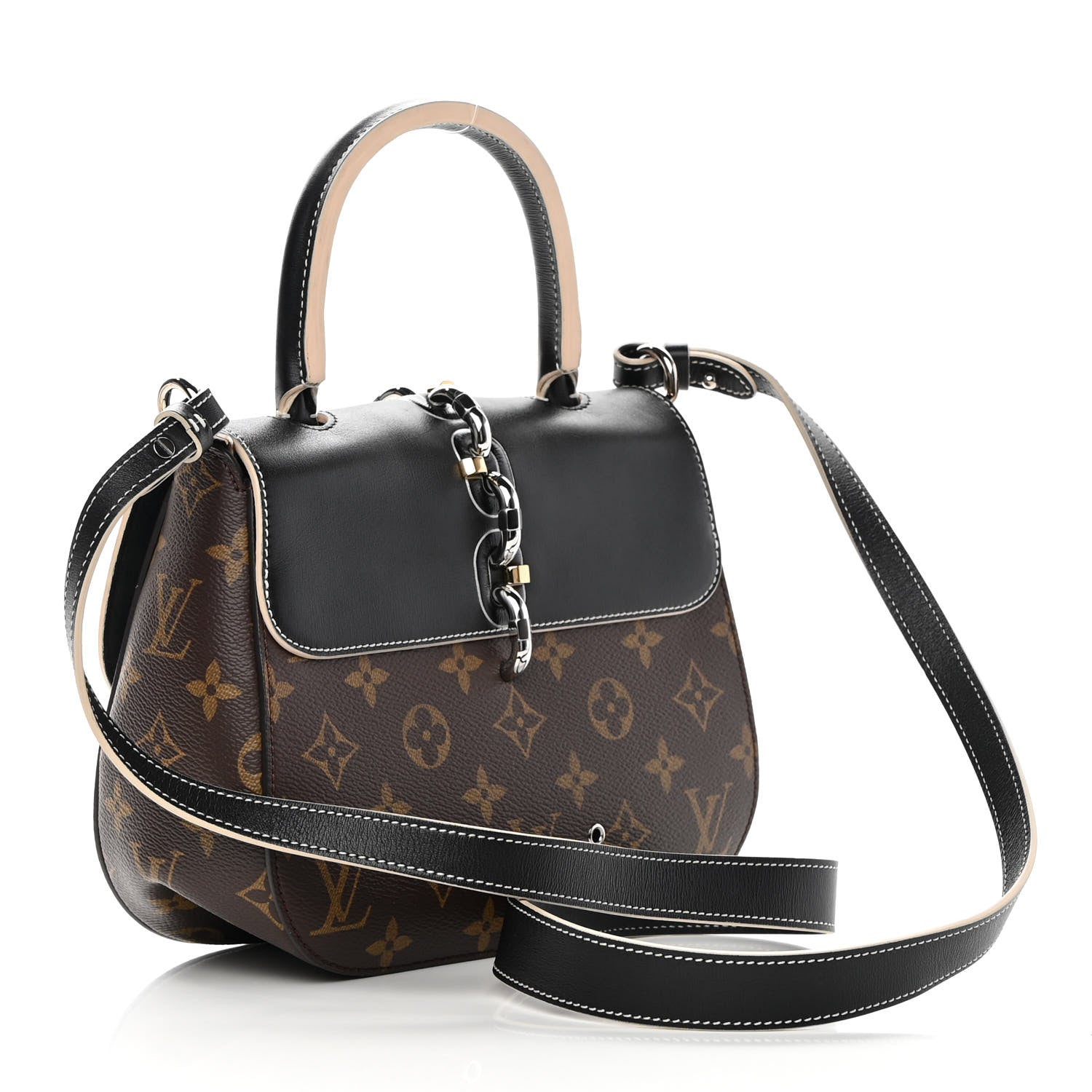 Louis Vuitton Calfskin Monogram Chain It Bag PM Black 3 of 14