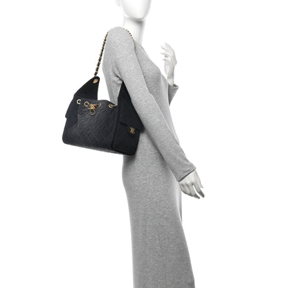 Chanel Washed Denim Quilted Small Chanel 25 Handbag Black 2 of 10