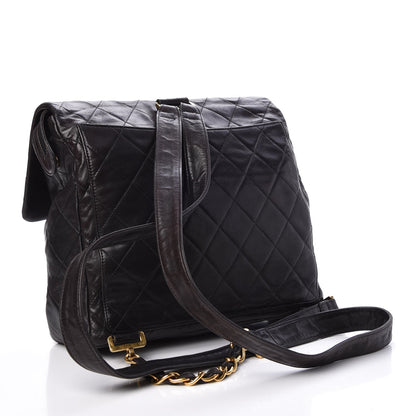 Chanel Lambskin Quilted Backpack Black 3 of 9