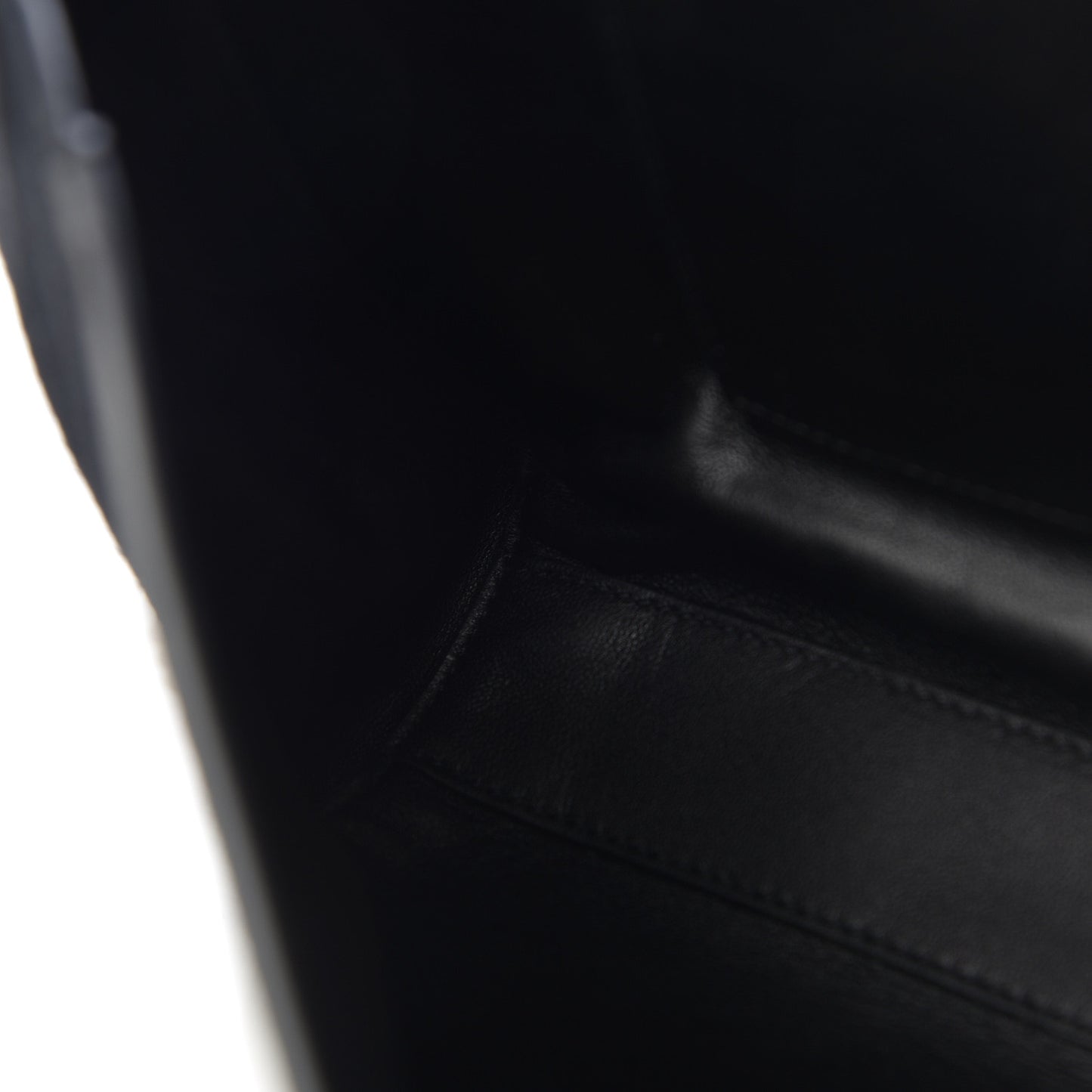 Smooth Calfskin Suede Medium Reversible Monogram Kate Satchel Black