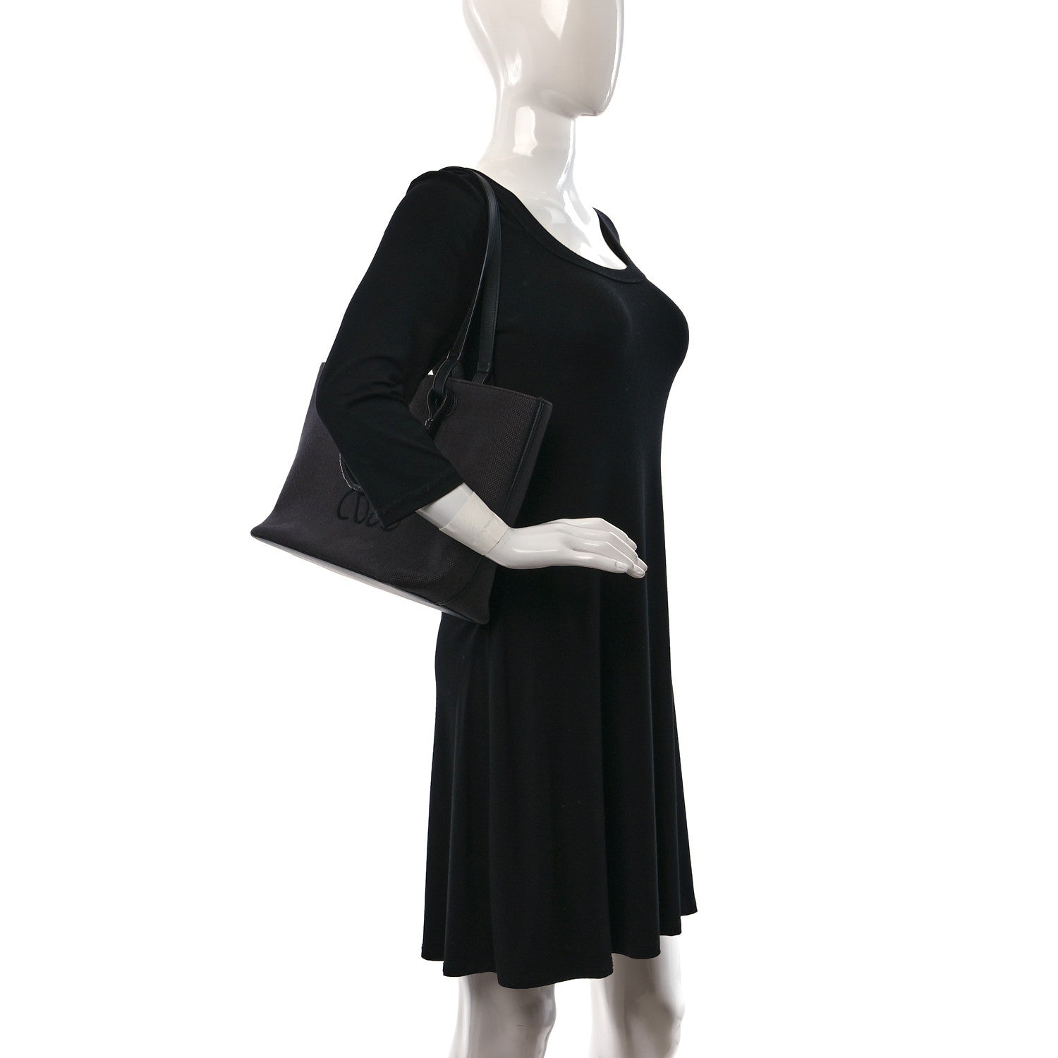 Loewe Canvas Calfskin Medium Anagram Tote Anthracite 2 of 10