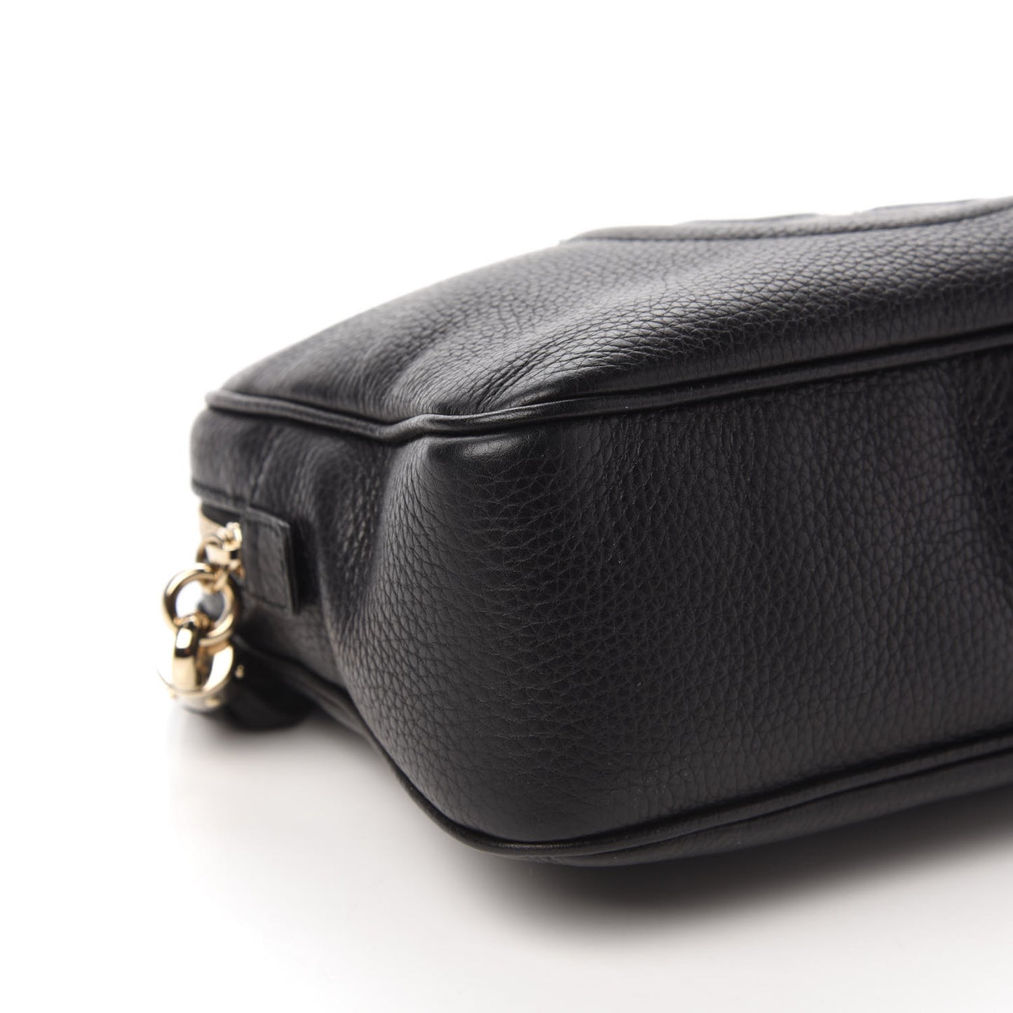 Pebbled Calfskin Small Soho Bowler Black