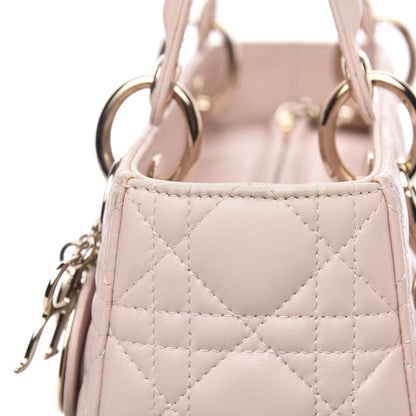 Christian Dior Lambskin Cannage Medium Lady Dior Light Pink 8 of 13