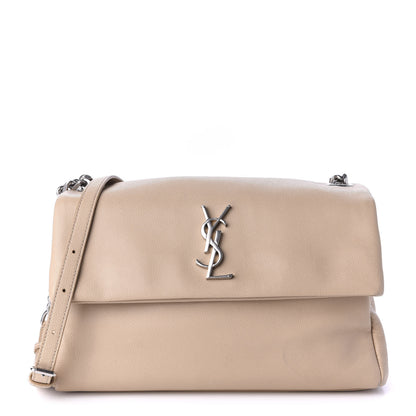 Saint Laurent Grain De Poudre Medium West Hollywood Monogram Fold-Over Nude Powder 1 of 15