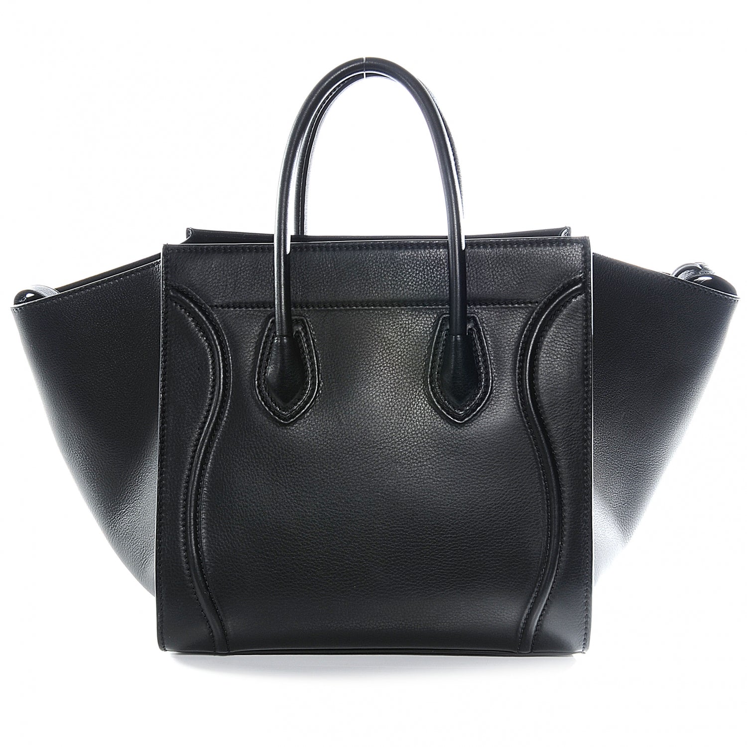 Celine Supple Calfskin Medium Phantom Luggage Black 6 of 8