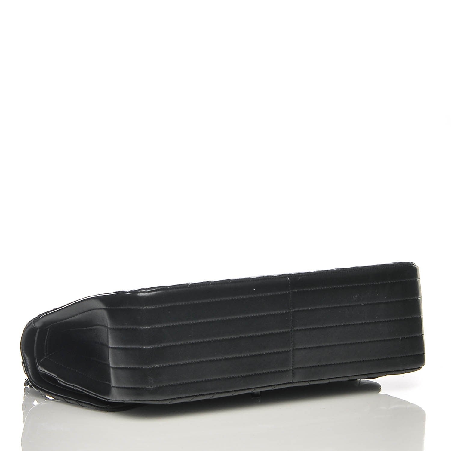 Chanel Lambskin Chevron Quilted Jumbo Double Flap So Black 4 of 9