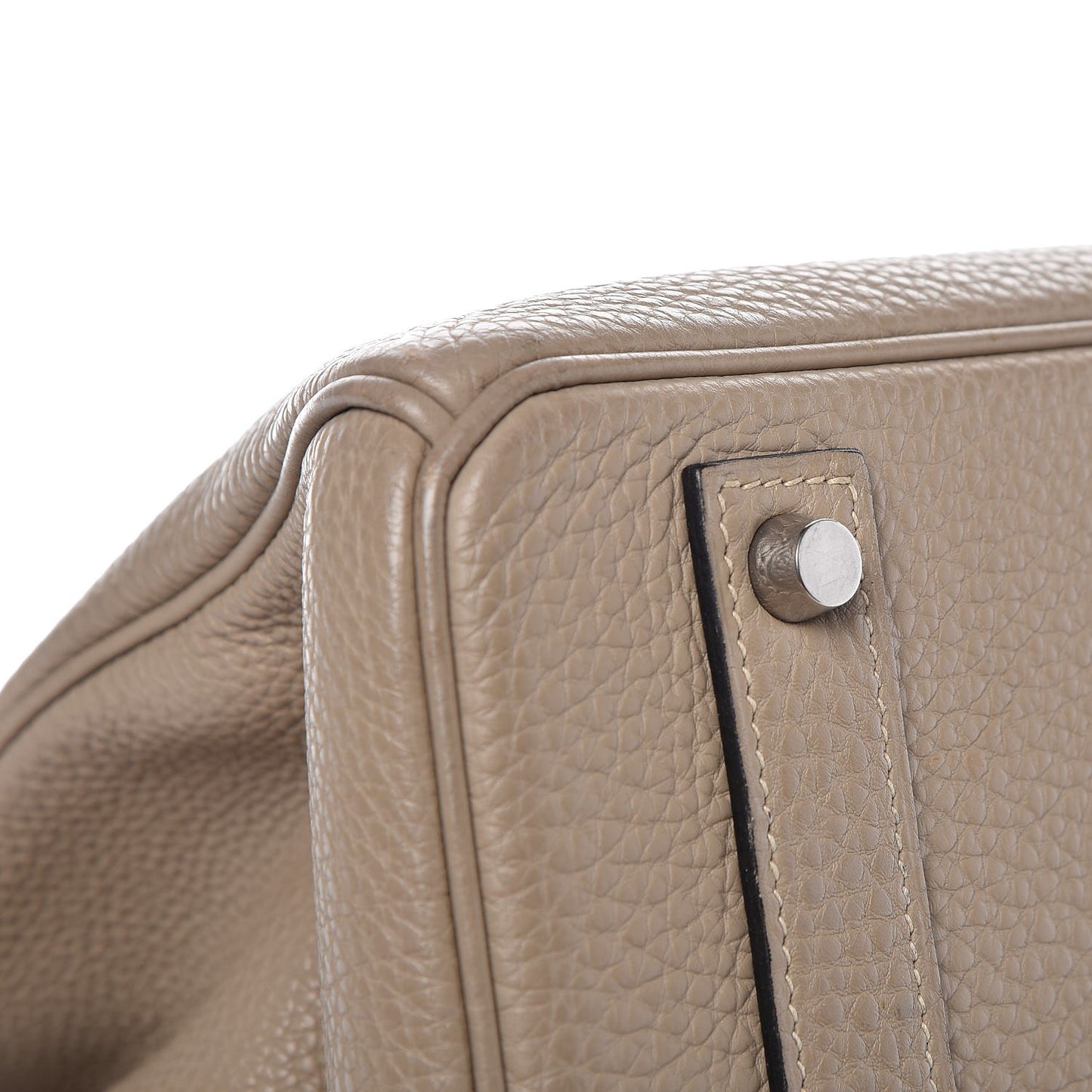 Taurillon Clemence Birkin 40 Gris Tourterelle