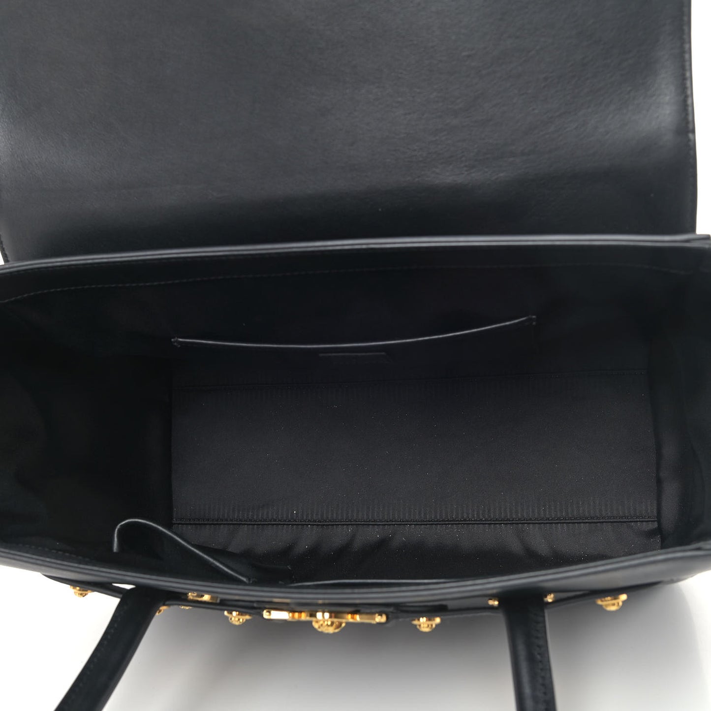 Calfskin Medusa Coin Tote Black