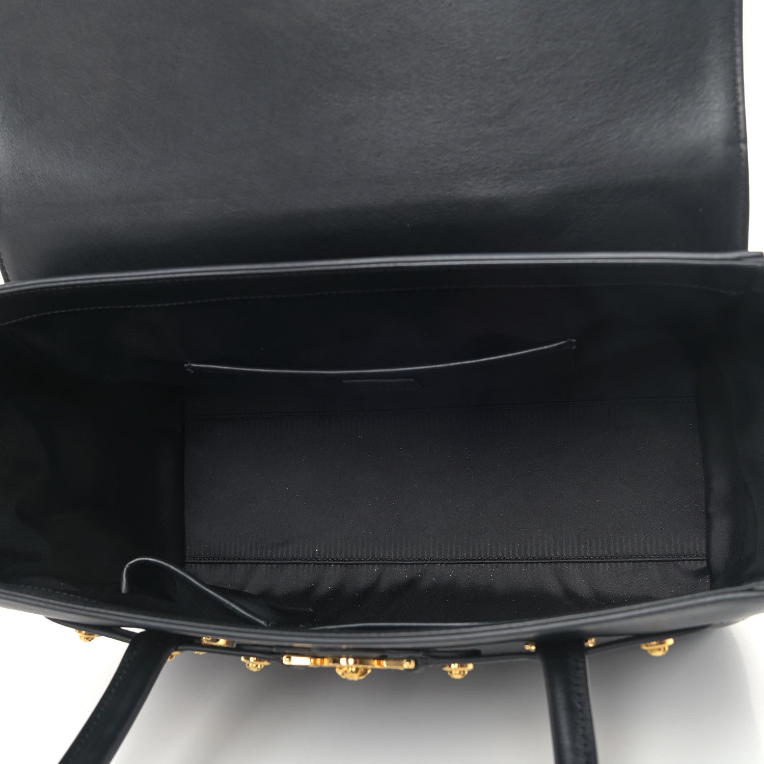 Versace Calfskin Medusa Coin Tote Black 4 of 4