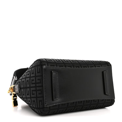 Givenchy Canvas Jacquard Embroidered Calfskin 4G Mini Antigona Black 4 of 10