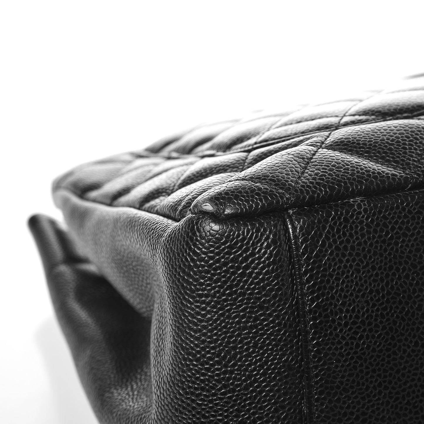 Caviar Quilted Grand Shopping Tote GST Black