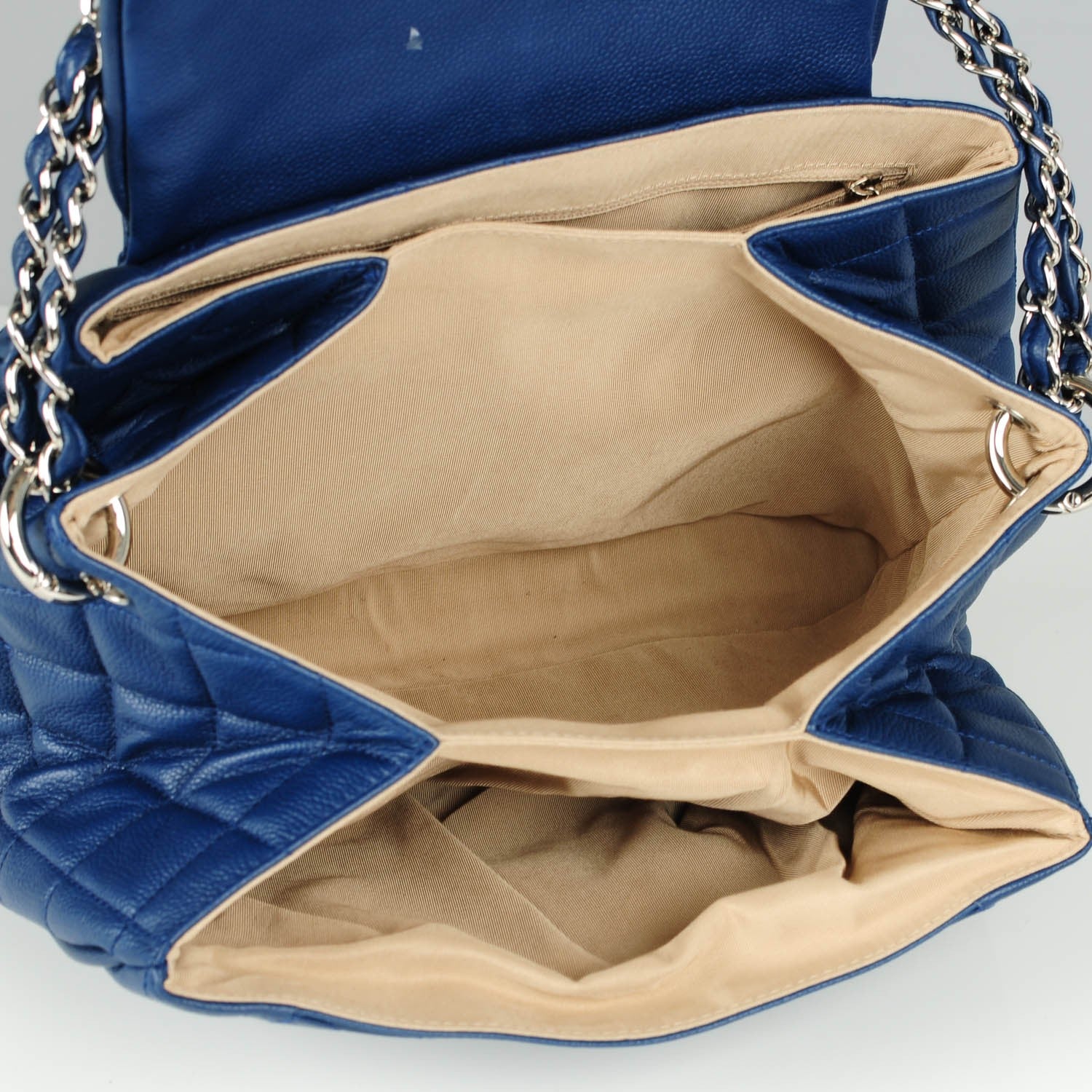 Chanel Caviar Quilted Timeless Accordion Flap Navy Blue 5 of 7
