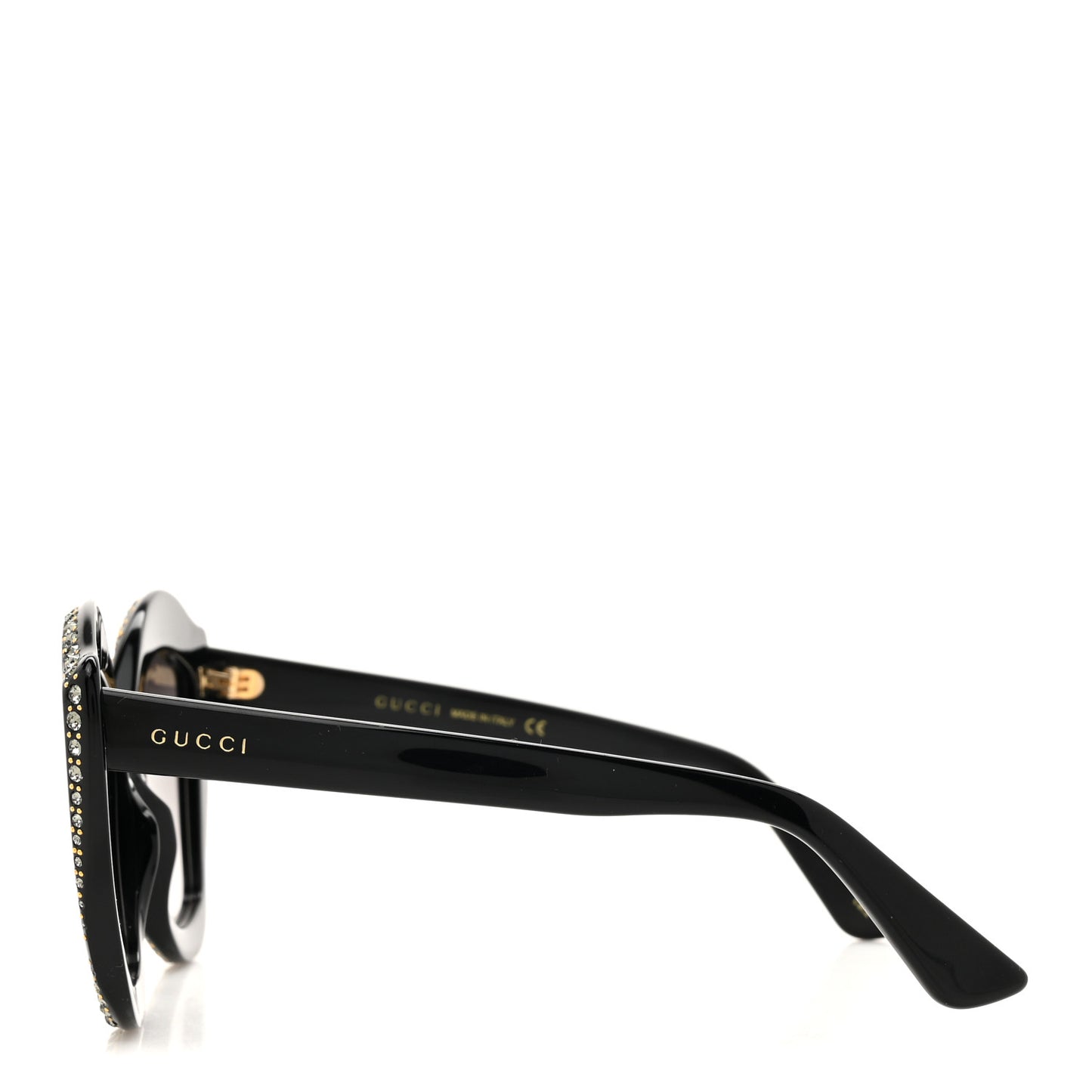 Crystal Cat Eye Sunglasses GG0118S Black