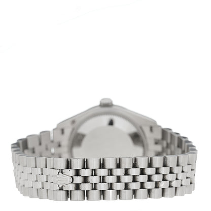 Rolex Stainless Steel 18K White Gold 31mm Oyster Perpetual Datejust Watch Bright Blue Roman 278274 3 of 5