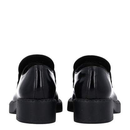 Prada Spazzolato Metal Triangle Logo 50mm Loafers 36 Black 6 of 11