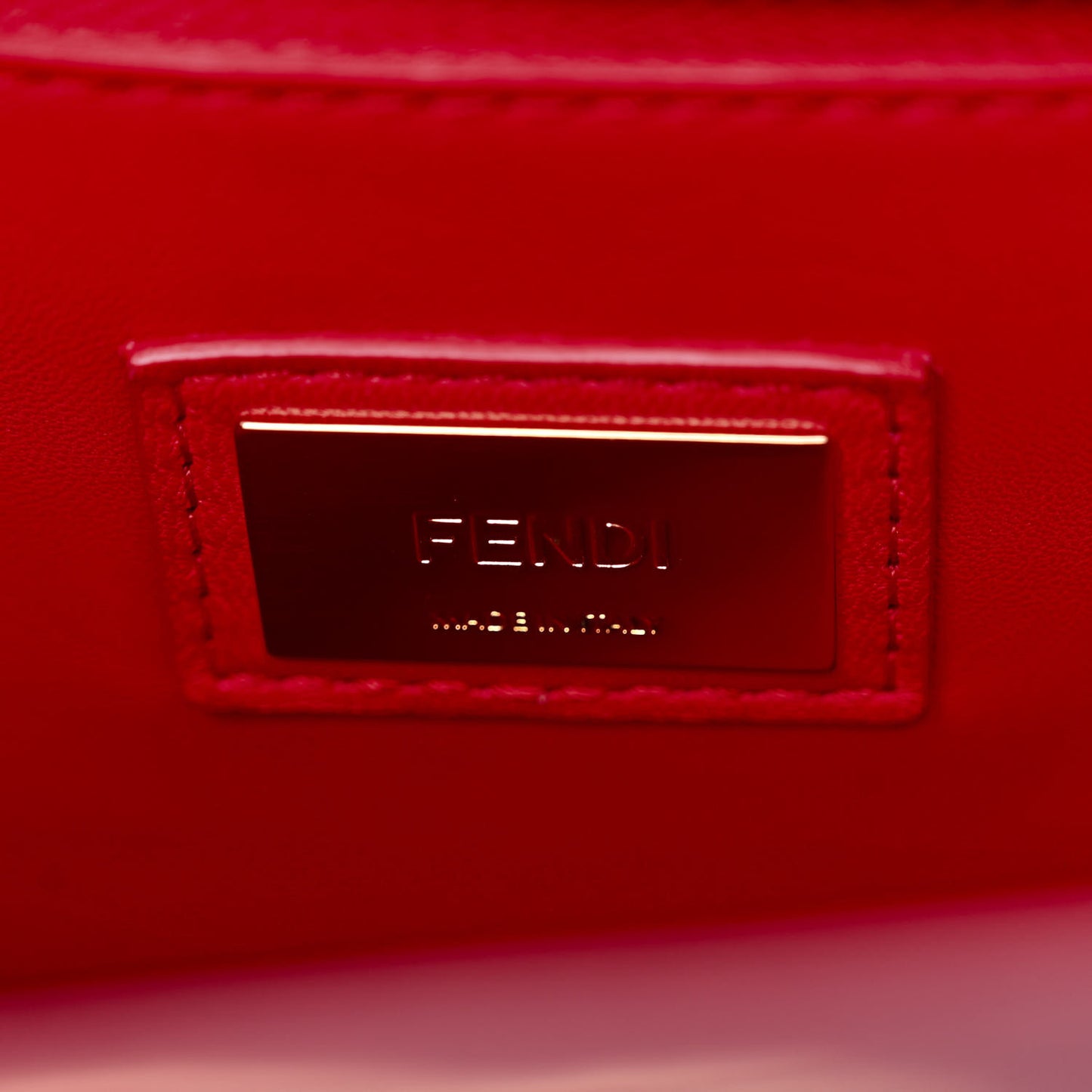 Vitello Seta Shiny Nappa Vitello Mirror Crystal Monster Eyes Medium Peekaboo Iconic Satchel Amarena Fiamma