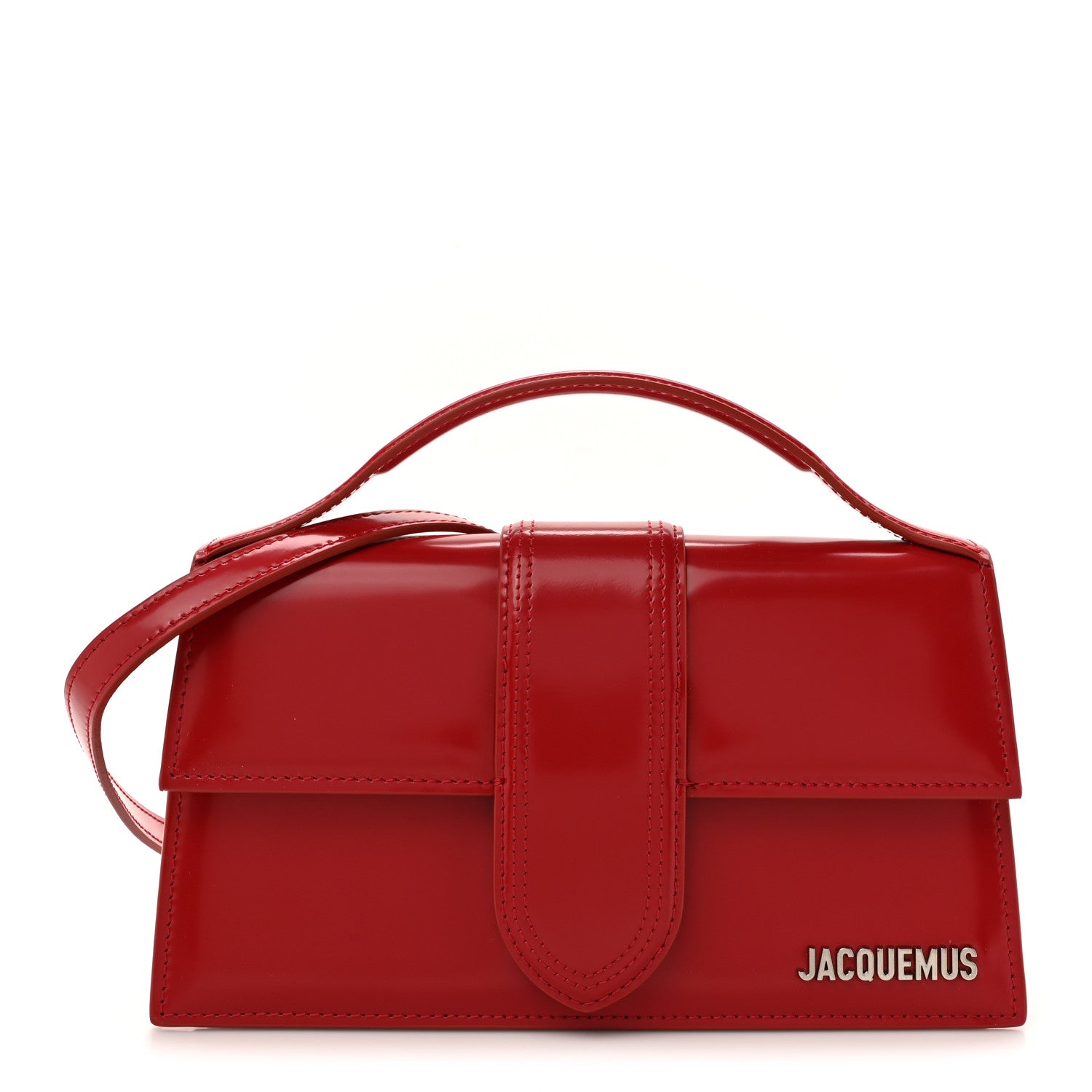 Jacquemus Glazed Calfskin Le Grand Bambino Red 1 of 11