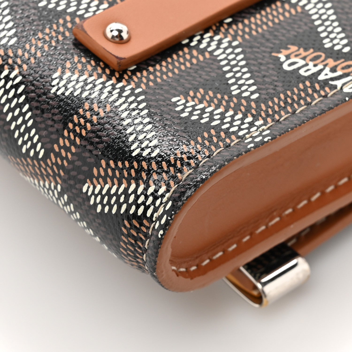 Goyard Goyardine Monte Carlo Bois Clutch With Strap Black Gold 13 of 16