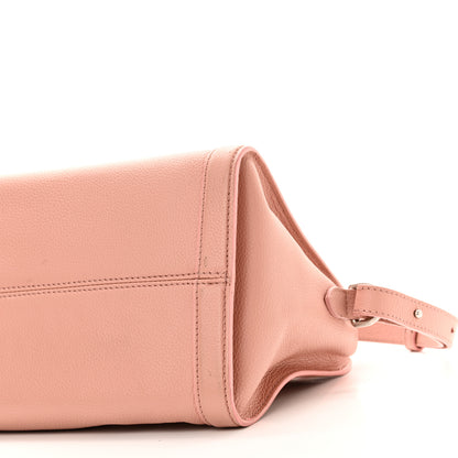 Alexander McQueen Pebbled Calfskin Small Skull Padlock Zip Around Tote Blush Pink 10 of 12