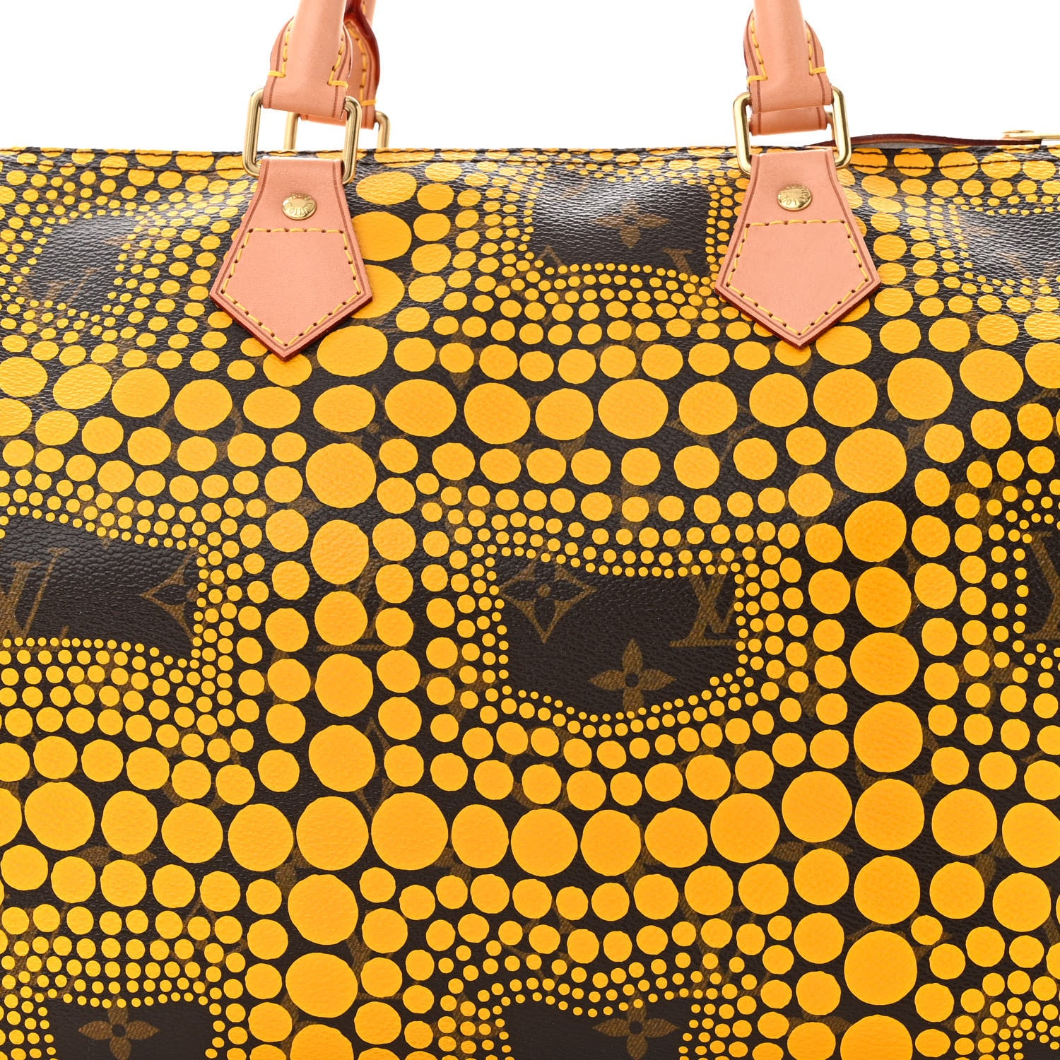 Louis Vuitton Monogram Kusama Town Speedy 30 Yellow 8 of 11