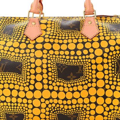 Louis Vuitton Monogram Kusama Town Speedy 30 Yellow 8 of 11