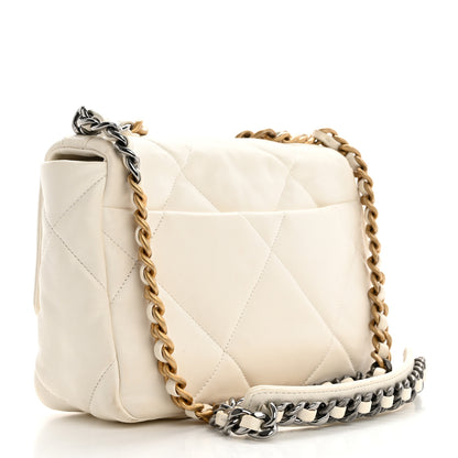 Chanel Lambskin Quilted Medium Chanel 19 Flap White 3 of 11