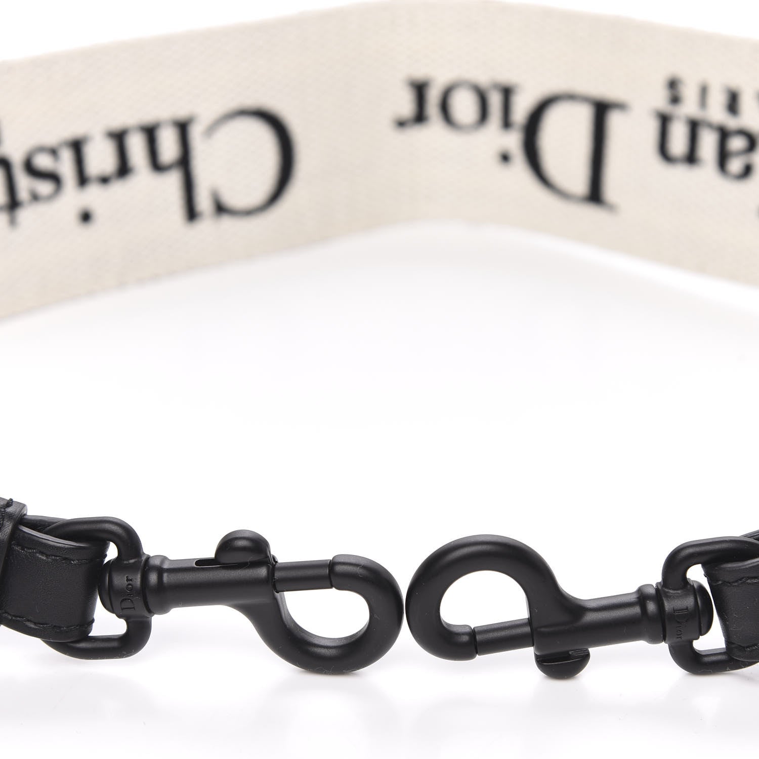 Christian Dior Canvas Embroidered Shoulder Strap Black Ultramatte 3 of 4