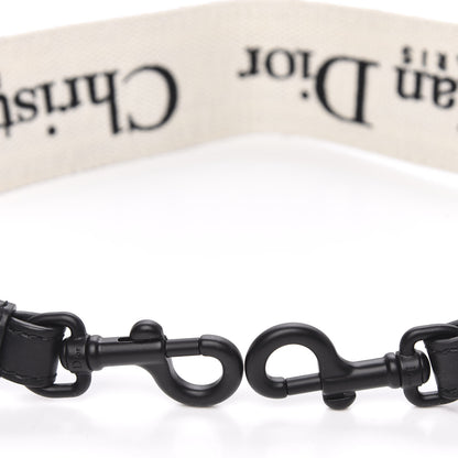 Christian Dior Canvas Embroidered Shoulder Strap Black Ultramatte 3 of 4