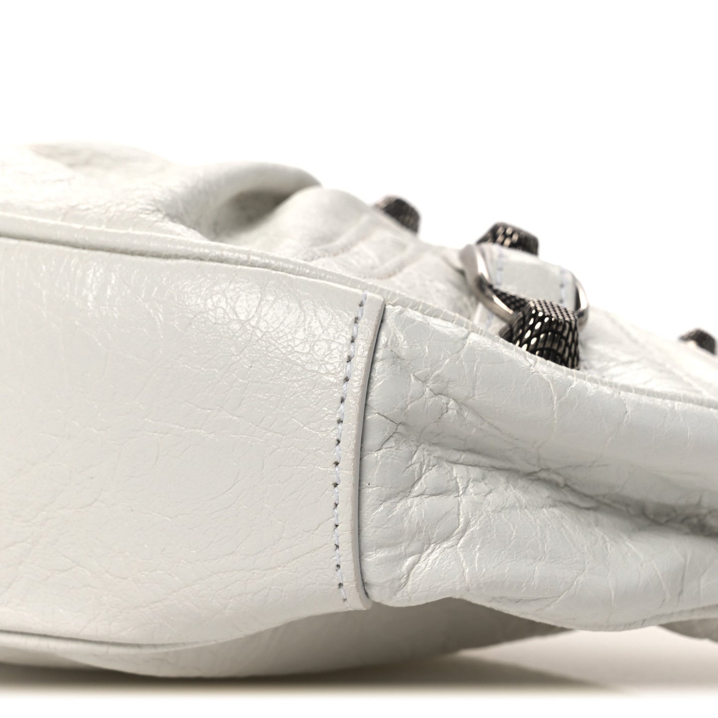 Agneau Arena Le Cagole Shoulder Bag XS Optic White