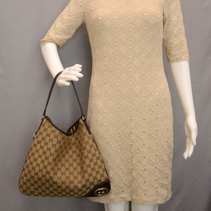 Gucci Monogram New Britt Medium Hobo Ebony 2 of 10
