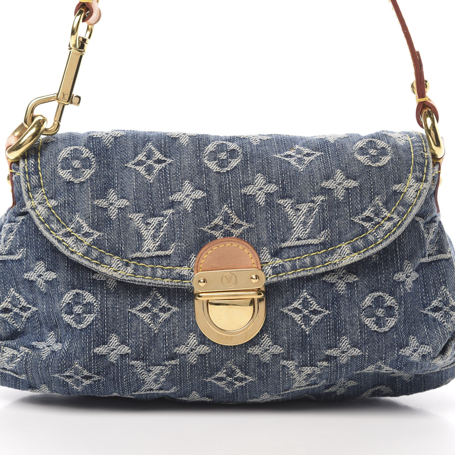 Louis Vuitton Monogram Denim Mini Pleaty Blue 8 of 12