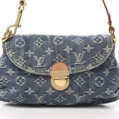 Louis Vuitton Monogram Denim Mini Pleaty Blue 8 of 12